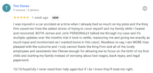 The King Firm Car Accident and Personal Injury Lawyers - Tifton, GA Client Review